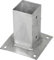 Sud Bois Support pied de poteau bois carré à fixer galvanisé à chaud 20 x 20 cm