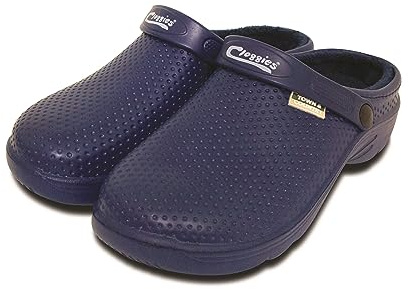 Town & Country Clogs Mens/Womens Ladies/Gents Navy Blue Gardening Super Soft Clogs/Cloggies Lightweight, Cushioned. Size 8 UK