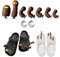 Jicyor Crocs Anstecker, 9 Stück Crocs Anstecker Zehen Einzigartige Und Lustige Schuhe Nieten Set Zubehör Dekorationen PVC Schuhanstecker Lustige Geschenke Für Familie Und Freunde (Braun)