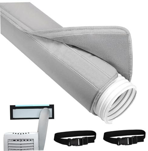 Jorzer Gaine isolante pour tuyau de climatisation portable - Anti-poussière - Convient pour tuyau d'échappement de 12,7 cm et 15 cm de diamètre - Flexible et épais