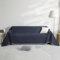 FLRISNTIG Sofa-Schonbezug Mit Fransen, Chenille Decke, Anti-Rutsch Abdeckung, Multifunktionsdecke Für Zuhause, Wohnzimmer, Büro (Dunkelblau, 180x260 cm)