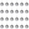 ATB-Foger 24 PCS Bright Reflective Mirror Christmas Balls Silver Disco Party Dekoration Mirror Disco Ball für Party oder DJ Lichteffekt, Heimdekoration, Bühne Requisiten, Spiel Zubehör (3cm)