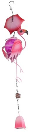 TINEASUR Flamingo Glas Windspiel Gartenanhänger Glas Dekorative Tierornamente Für Innen Und Außenbereich Für Gärten Terrassen Und Wohnzimmer