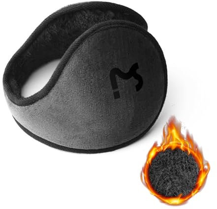 Figarge Ohrenschützer Winter Warme Plüsch Weiche Ohrenschützer Winter Fleece Ohrenwärmer Stirnband für Herren Damen Ohrenwärmer für Radfahren, Skifahren, Laufen (Grau)