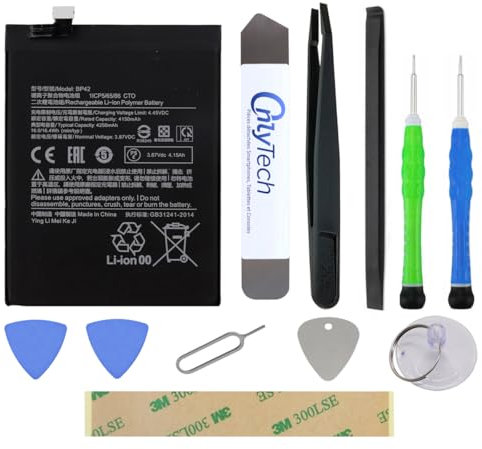 OnlyTech - Batteria di ricambio Premium per Xiaomi 11 Lite 5G - 4250mAh - Qualità identica al modello BP42 con kit di riparazione 10 Strumenti