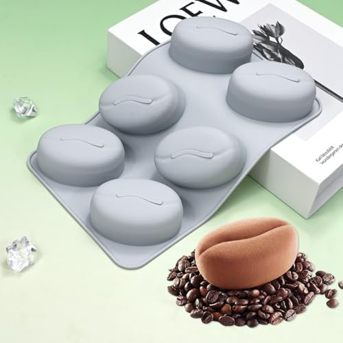 mostsom Moules en silicone pour la cuisson de bonbons, chocolats, biscuits, Oreo, mini savon, pudding, gelée, muffins, friandises pour chien, idéal pour cupcakes, glaçons et gelée (F_ grain de café)
