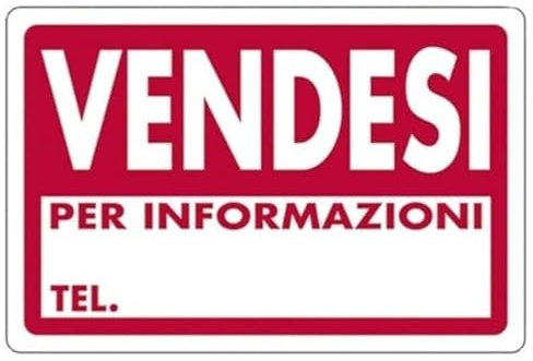 CARTELLO SEGNALETICO IN PLASTICA 20X30 VENDESI IMBUSTATO SINGOLARMENTE