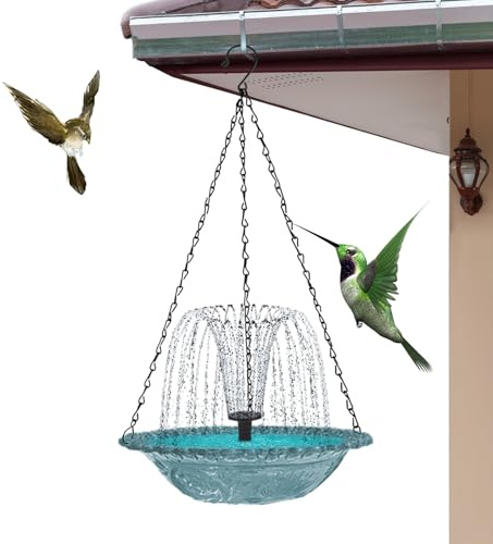 Solarbrunnen für Vögel - Solarbrunnen für Badezimmer Vögel - hängende Gartendekoration für den Außenbereich Hof Terrasse Kinder