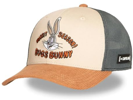 Capslab Bugs Bunny Rabbit Season! Cap | Charakterstickerei | Authentisches Unisex-Design | Moderner Stil mit gebogenem Schirm | Bequeme, atmungsaktive und strapazierfähige Passform | Für Erwachsene mi