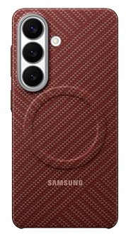 Samsung Carbon Magnet Smartphone Case EF-KS942, Hülle für das Galaxy S26, Handy-Hülle mit Magnetring zur Anbringung von Zubehör, Schutz Case, stoßfest, dünn und griffig, Coral Red