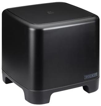 KICKER Black 10-inch Indoor-Outdoor Subwoofer Speakers 51OAW10B, Passive Weatherproof Bass Speaker with Dual Voice Coils and IP66 Loud Woofer Design for Outdoor Audio on The Patio, Pool, or Deck