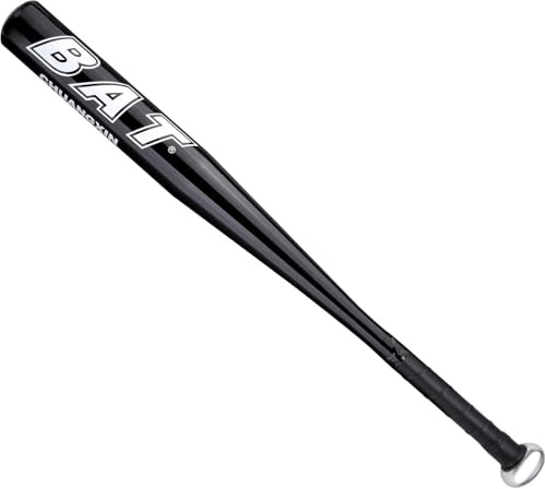 Baseballschläger 82 cm (32 Zoll), Baseballschläger Aluminium mit Rutschfester Griff, die Beste Größe für Selbstverteidigung und Baseball (Schwarz)