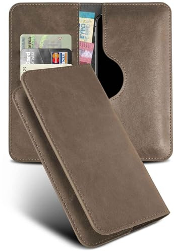 moex Purse Case für Honor Magic8 Lite Handytasche mit Geldbörse, Klapphülle aus PU Leder mit Kartenfach, Flip Case Schutzhülle 360 Grad Rundumschutz Booklet Lederhülle, Taupe