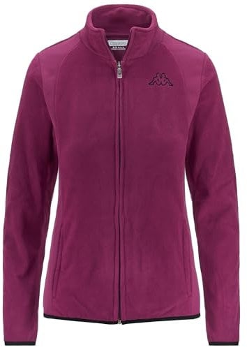 Kappa - Felpa con Zip, Donna, Viola, Poliestere, Training, LOGO VAVAUX SLIM, Taglia: S