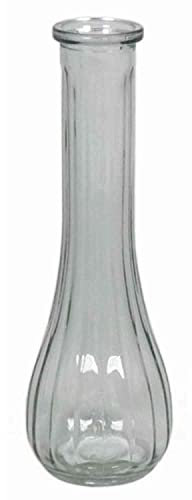INNA-Glas Stielblumenvase Kosta, Kegel - Rund, klar, 21,5cm, Ø 3cm - Ø 7cm - Einzelblumenvase