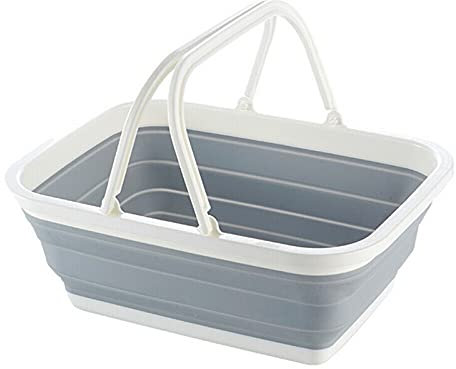 XUCHIL Almacenamiento Plegable La Ropa Cesta de la Ropa Cesta de la Cesta de Tela de Asas de Las Compras Reutilizable Multifunción Tabla de Cortar portátil multifunción Cestas de la Compra