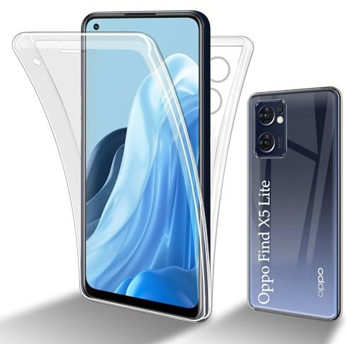 Coque pour Oppo Find X5 Lite 360° Transparente Double Protection intégrale en Silicone Antichoc Dimensions 160.6 x 73.2 x 7.81 mm