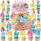25 Stück Tortendeko Prinzessin Mädchen,Prinzessin Tortendeko Mädchen,Cake Topper Geburtstag Prinzessin,Tortendeko Geburtstag Mädchen Prinzessin,Kindergeburtstag Cake Topper Set
