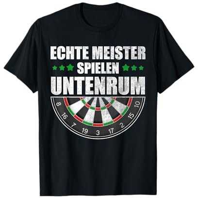 Untenrum Dart Scheibe Darts Dartspieler Kostüm Hemd Outfit T-Shirt