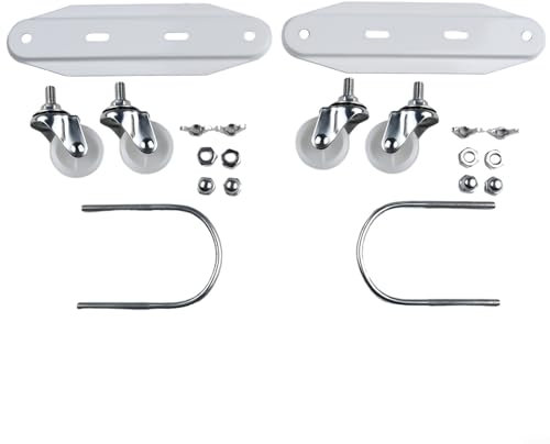 HOHOVYVY 2 unidades de ruedas para radiador de aceite, ruedas de transporte, accesorios para calefacción, color blanco