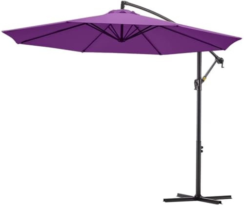 Sekey Sonnenschirm Ø300cm Groß Garten Terrasse Ampelschirm mit Eisen Mast, 200g PU-Beschichtung, 500h Farbechtheit, Schweres Gestänge für Café Balkon