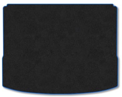 Fits Kia Niro (2022+) Carpet Boot Mat | Blue Edge Trim Tailored Fit Boot Liner Full Coverage Protection Accessories Easy Clean Anti Slip Made in the UK