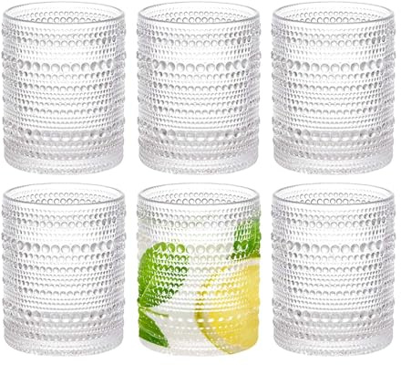 Set of 6 Highball Glasses Crystal Clear Cocktail Glass Set for Hot and Cold Drinks 360ml Modern Design Beverage Drinkware for Everyday Use