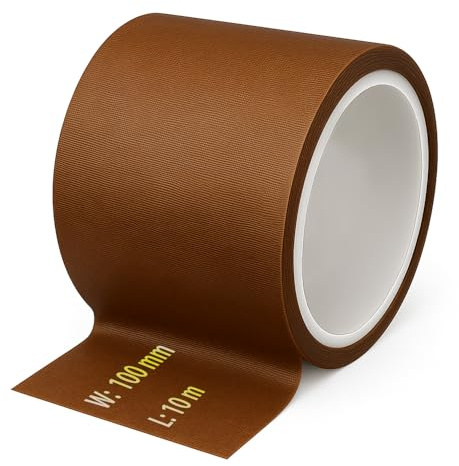 VANSUKY PTFE Teflon-Klebeband 100mm x 10m – Selbstklebendes Antihaftband für Haushalt, 3D-Drucker & Vakuumierer (100mm)