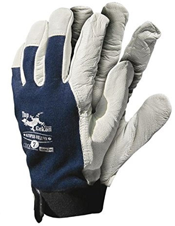 12 Paar Arbeitshandschuhe Schutzhandschuhe verstärkt mit Rindsleder Handschuhe aus Ziegenleder hoher Qualität GR. 9