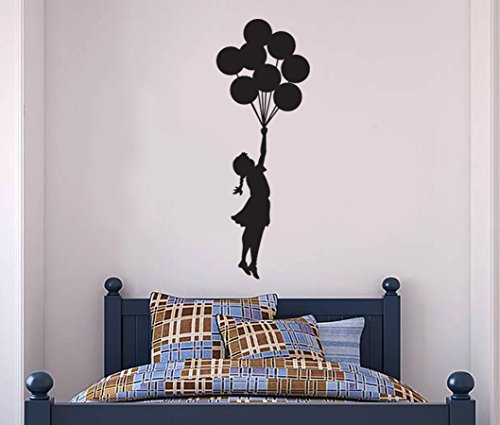 FoundaryWallArt Banksy Wand Aufkleber – Aufhängen Balloon Girl Wand Aufkleber, Banksy Aufkleber – Banksy Vinyl Wand Kunst Aufkleber