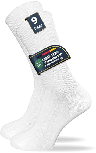 GAWILO Venensocken für Damen & Herren (9 Paar) | Ohne Gummi & ohne drückende Naht | Gesundheitssocken mit Komfortbund | Haltbar & bequem