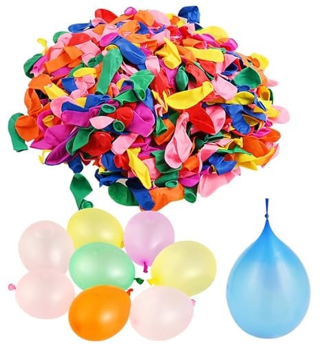 GOLDGE 1200 bunte Wasserballons, fluoreszierende Luftballons, Outdoor-Party, Pool, Strand, Garten, Luftballons, Spielzeug, leicht zu befüllen