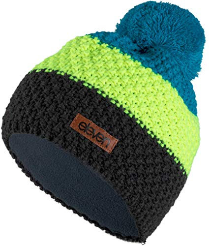 Warme Strickmütze Wintermütze | Eleven mit Bommel | für aktiven Lebensstil und Winterspaß (Frauen, Männer und Kinder) (Pom 15)