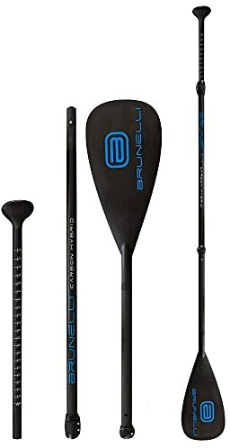 Brunelli Carbon HYBRID Paddle SUP Paddel 3-teilig verstellbar 180-220cm Anti Twist
