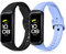 kwmobile 2x Sportarmband kompatibel mit Samsung Galaxy Fit (SM-R370) Armband - Fitnesstracker Band Set aus TPU Silikon