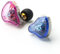 Yinyoo KBEAR KS2,Auriculares con Monitor de oído, HiFi 1BA 1DD, Auriculares híbridos de Sonido estéreo, KB KS2 con cancelación de Ruido, Deportes (con micrófono, Azul)