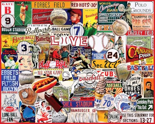 White Mountain Puzzles - I Love Baseball - 1000 Piece Jigsaw Puzzle