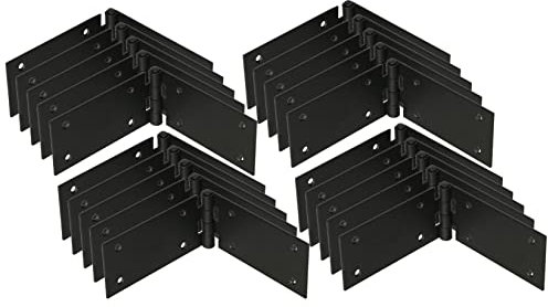 KOTARBAU® 25er Set Türscharnier Kistenband Möbelscharnier 200x50 mm Gerollt Schwarz