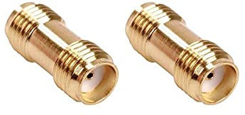 conecto SMA-Adapter, SMA-Kupplung, SMA-Buchse ohne Pin auf SMA-Buchse ohne Pin, Adapter zum Anschluss ändern von SMA-Stecker auf SMA-Buchse, vergoldet, 2er Set