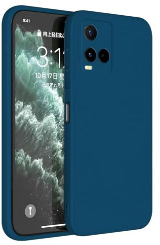 Topme Handyhülle Hülle Fur vivo Y21 / vivo Y21s / vivo Y33s 4G (6.51 Inches) Case Schutzhülle, Hautschutz Aus TPU Silikonhülle - Saphirblau