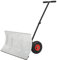 WIFESE Hand Schneepflug 100x44 cm Schneefräsen Schneeschild Schneeschieber Schneeschaufel Schneefräse Snow Shovel Schnee Räumschild Höhenverstellbare Verzinkte Stahlklinge Schwarz Rot