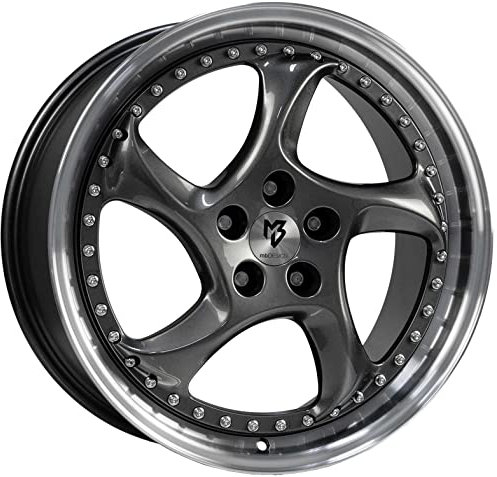 MB Design Felge TURBO S 9.0Jx19 ET42 5x112 Glanzgrau poliert kompatibel mit Audi A3 A6 A8 Q2 Q3 RS3 S3 TT