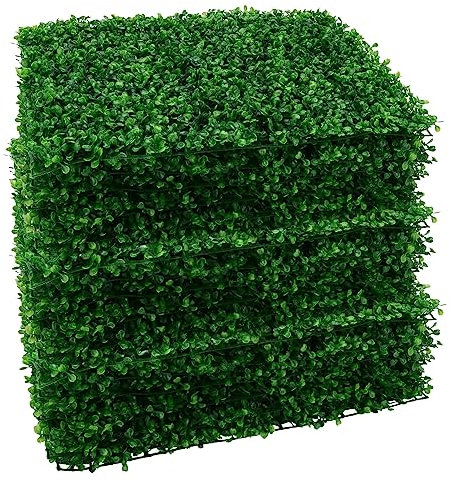 Trintion 18Pcs Artificial Leaves Hedge Panels 40x60cm Grass Plant Wall Panels Hedge Wall Panels Trellis Privacy Fence Ivy Leaf Screen Backdrop for Indoor Home Decoration Garden Ornaments Outdoor