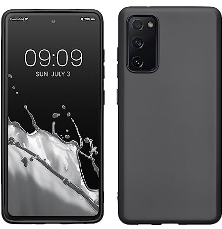 kwmobile Case kompatibel mit Samsung Galaxy S20 FE Hülle - Schutzhülle aus Silikon metallisch schimmernd - Handyhülle Metallic Grau