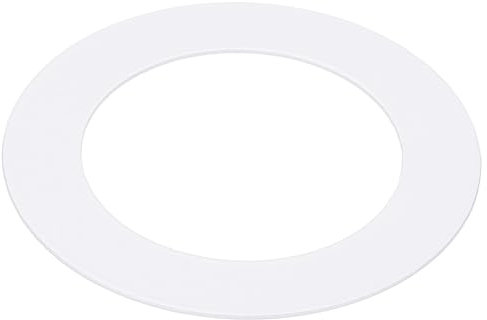 PATIKIL Metallische Goof Trim Ring, 1 Stück 76 mm Außendurchmesser 51 mm Innendurchmesser Runder Deckenleuchtenring für Einbauleuchten, matte weiße Abdeckung