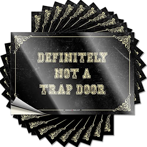 Inappropriate Stickers Definitely Not A Trap Door Funny Sticker 10 Pcs Funny Car Sticker Decor for Man Cave (Size : 8X12CM)