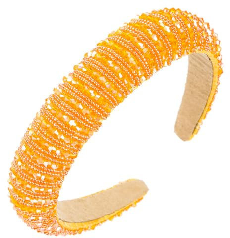 scicent Haarreif Dirndl Haarschmuck Modische Haarreifen Strass Elastisches Haarband Rutschfeste Zinken Stirnband für Mädchentanzen, Party, Alltagskleidung, Arbeit - 16426