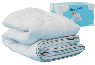 Cloudpillo 4 Jahreszeiten Bettdecke - Optimaler Schlafkomfort - Luftig & Atmungsaktiv - Anti-Milben-Stoff - Airflow Technologie - Weiß - 135 x 200 cm - Hypoallergen - Doppelbettdecke