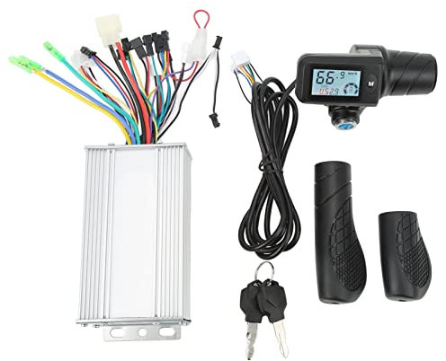Topyond Kit Controller per Bici Elettrica, Controller Motore 36V/48V 500W con Pannello LCD E Serratura con Impugnatura a Mezzo Acceleratore 805 per Bici Elettrica Scooter E-Bike