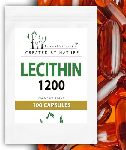 Forest Vitamin - Lecithin 1200-100 Kapseln - Sojalecithin - Gedächtnis & Konzentration